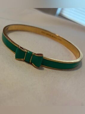 Kate Spade Green and Gold Bangle Bracelet